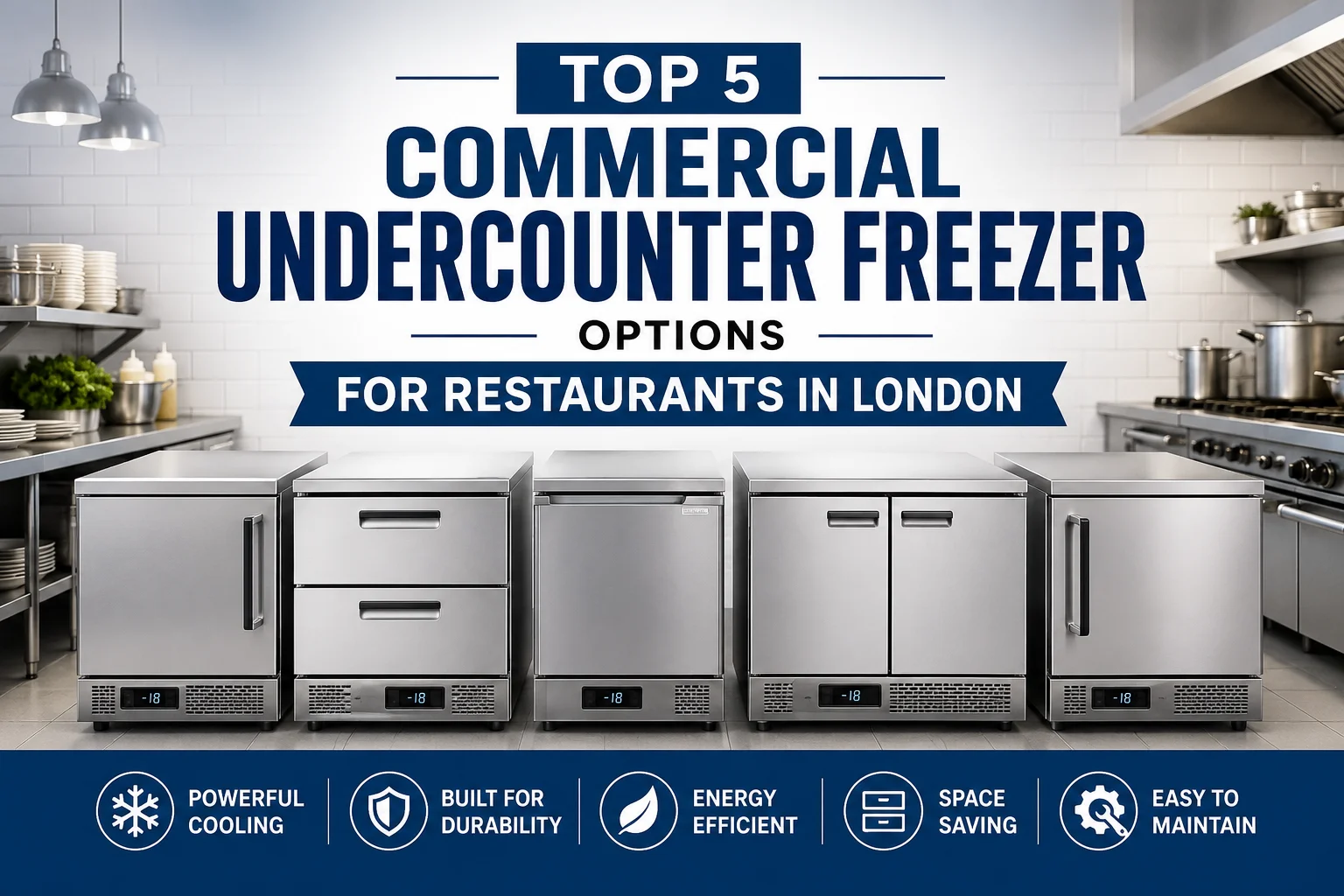 Top 5 Powerful Commercial Undercounter Freezer Options for Restaurants in London (2026 Buyer’s Guide)